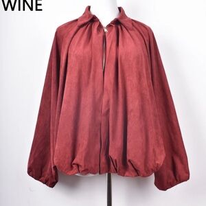 FROM PARIS FRANCE Wine Red Suede faux like Jacket